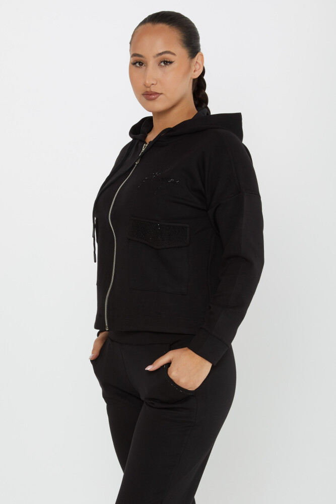 Tracksuit Set Hooded Black - 17426 | KAZEE (Set of 4 S-M-L-XL) - 2