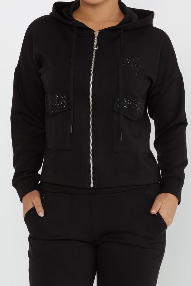 Tracksuit Set Hooded Black - 17426 | KAZEE (Set of 4 S-M-L-XL) - 5