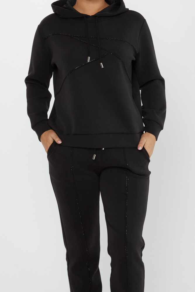 Tracksuit Set Hooded Black - 17628 | KAZEE (Set of 4 S-M-L-XL) - 4