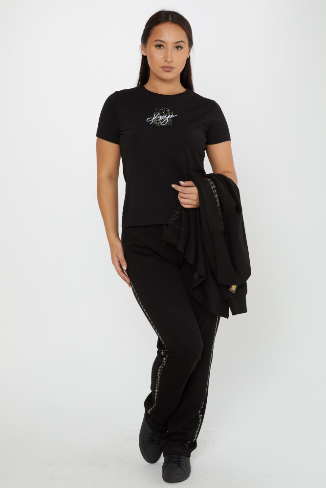 Tracksuit Set Zippered Black - 17615 | KAZEE (Set of 4 S-M-L-XL) - 2