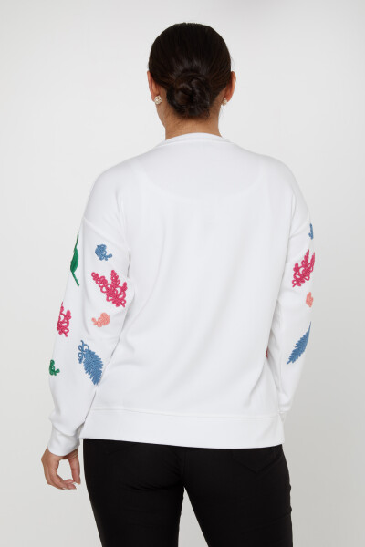 Sweatshirt Colorful Embroidered Ecru - 17798 | KAZEE (Set of 3 M-L-XL) - 4