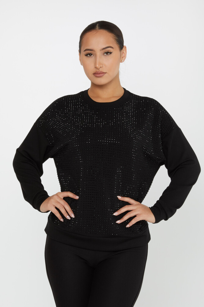 Sweatshirt Crystal Stone Black - 2239 | KAZEE (Set of 3 L-XL-2XL) - 1