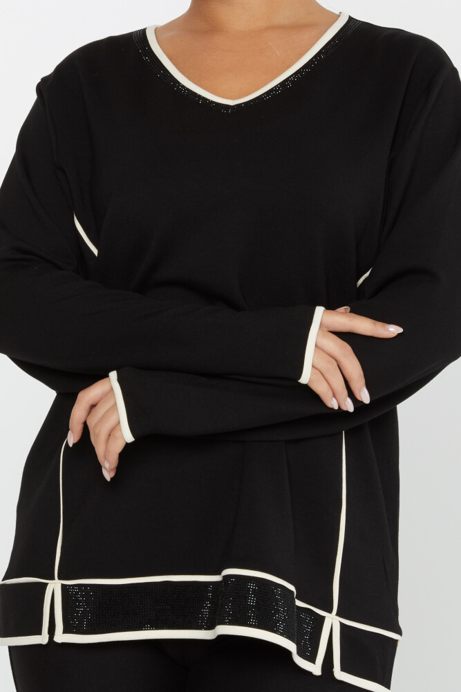 Sweatshirt Long Sleeve Black - 2236 | KAZEE (Set of 3 L-XL-2XL) - 3