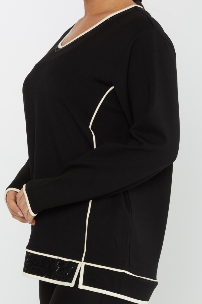 Sweatshirt Long Sleeve Black - 2236 | KAZEE (Set of 3 L-XL-2XL) - 4