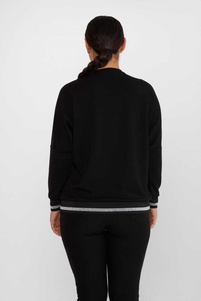 Sweatshirt Pocket Stone Embroidered Black-Ecru - 2245 | KAZEE (Set of 3 L-XL-2XL) - 5