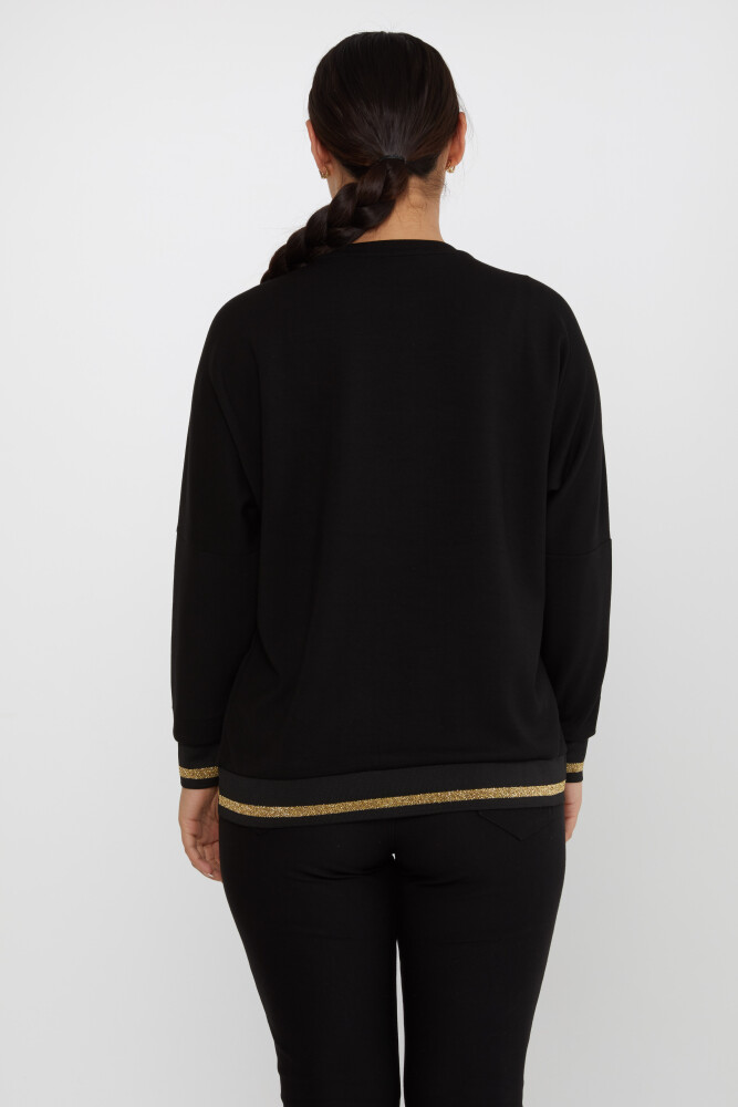 Sweatshirt Pocket Stone Embroidered Black-Gold - 2245 | KAZEE (Set of 3 L-XL-2XL) - 5