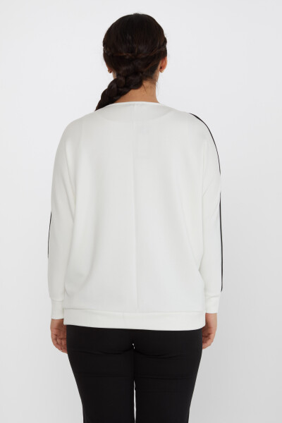 Sweatshirt Stone Detaillierte Langarm Ecru - 2230 | KAZEE (3er-Set L-XL-2XL) - 5