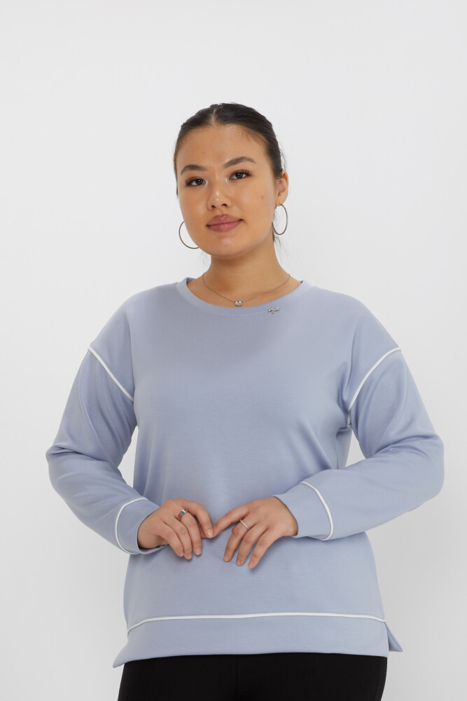 Sweatshirt Slit Detail Blue - 17790 | KAZEE (Set of 3 M-L-XL) - 1