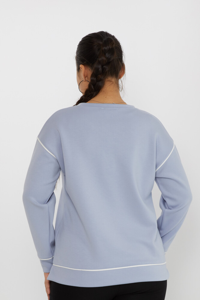 Sweatshirt Slit Detail Blue - 17790 | KAZEE (Set of 3 M-L-XL) - 4