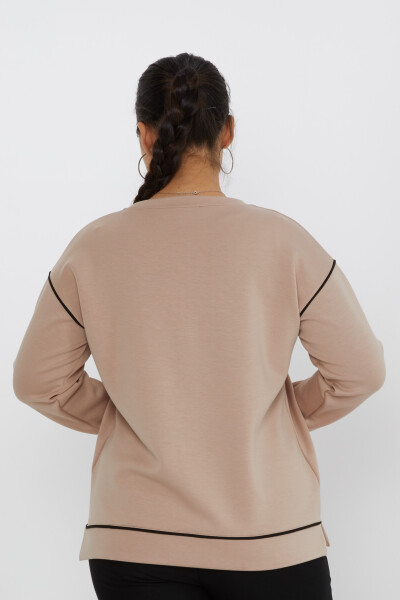 Sweatshirt Slit Detail Mink - 17790 | KAZEE (Set of 3 M-L-XL) - 3