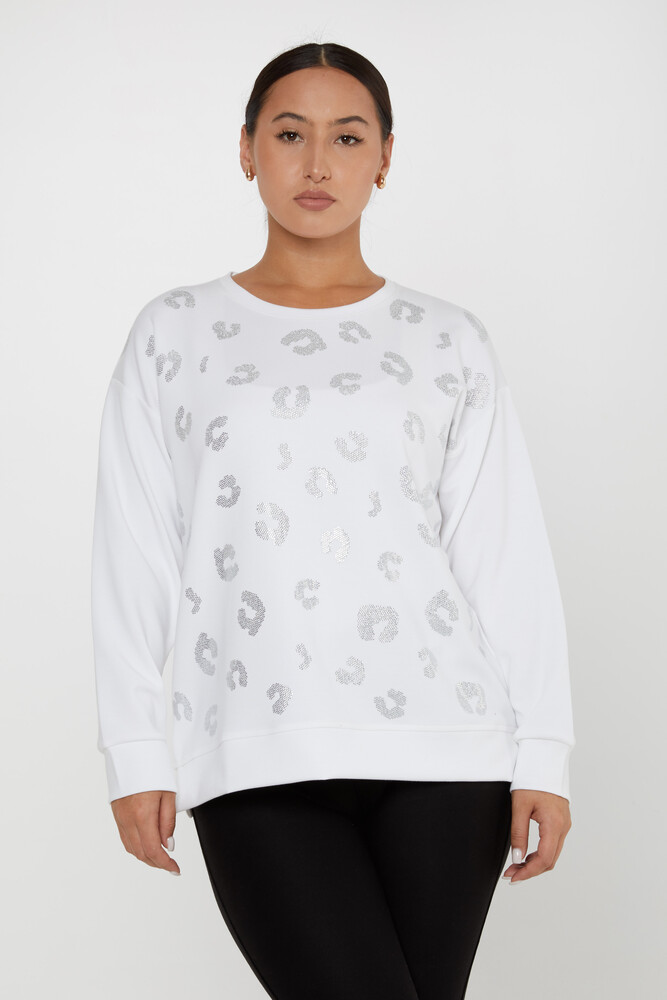 Sweatshirt Spot Stone Embroidered Ecru - 17846 | KAZEE (Set of 3 L-XL-2XL) - 1