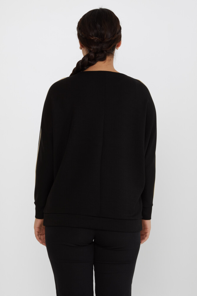 Sweatshirt Stone Detailed Black - 2230 | KAZEE (Set of 3 L-XL-2XL) - 5