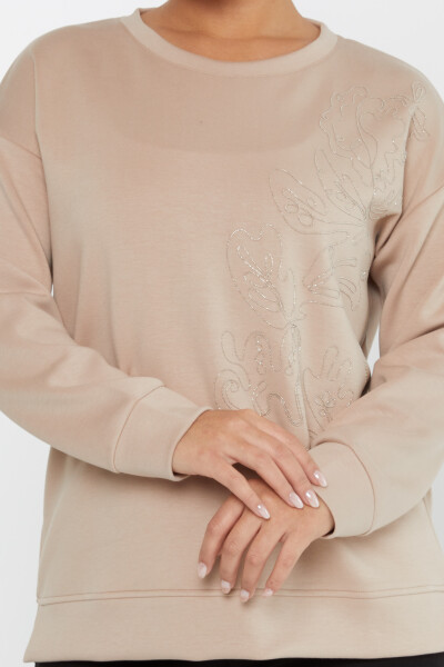 Sweatshirt Stone Embroidered Beige - 17784 | KAZEE (Set of 3 L-XL-2XL) - 3