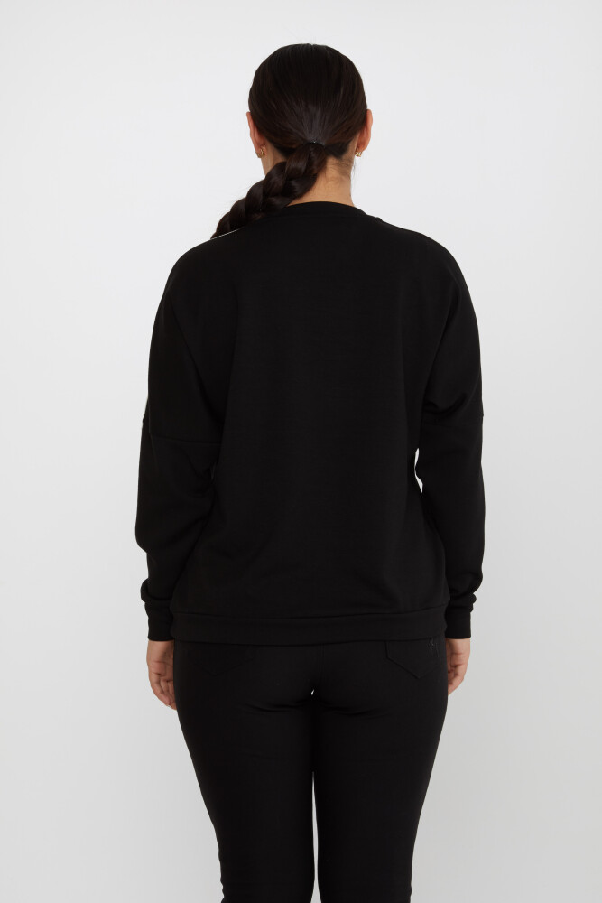 Sweatshirt Stone Embroidered Black - 2237 | KAZEE (Set of 3 L-XL-2XL) - 5