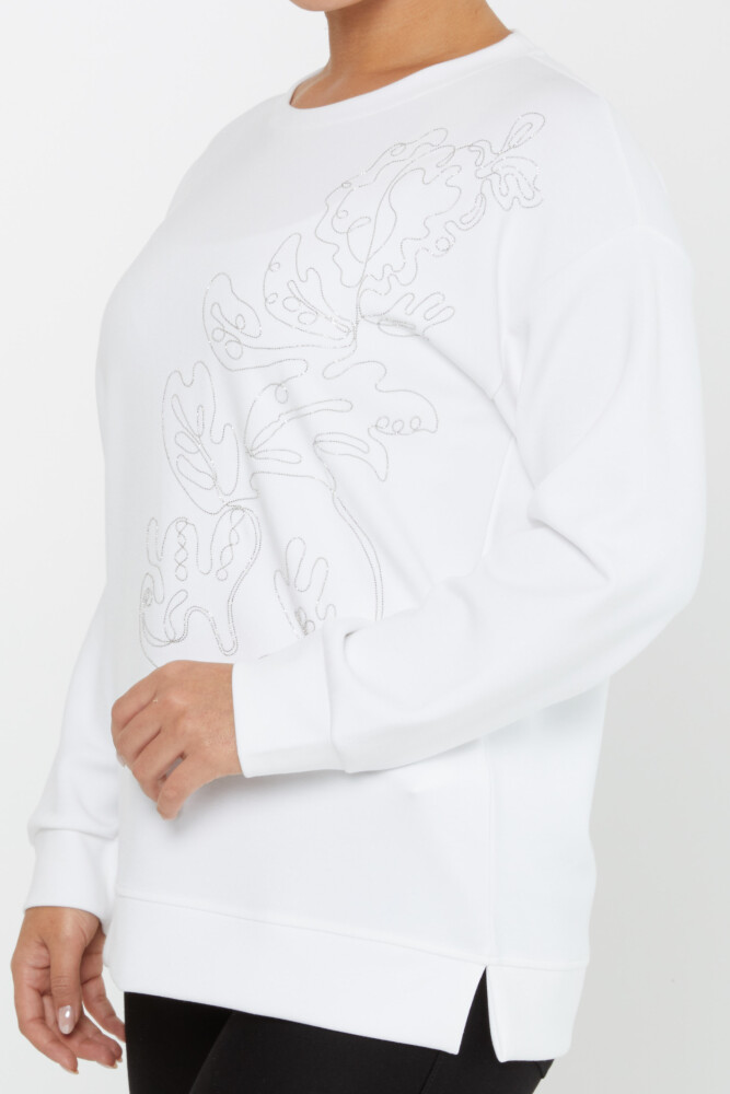 Sweatshirt Stone Embroidered Ecru - 17784 | KAZEE (Set of 3 L-XL-2XL) - 4