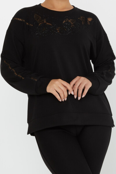 Sweatshirt Tulle Detail Black - 17789 | KAZEE (Set of 3 L-XL-2XL) - 3