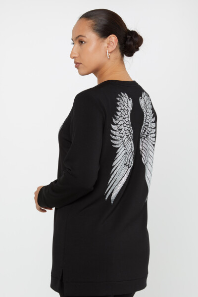 Sweatshirt Wing Stone Embroidered Black - 17853 | KAZEE (Set of 3 M-L-XL) - 4