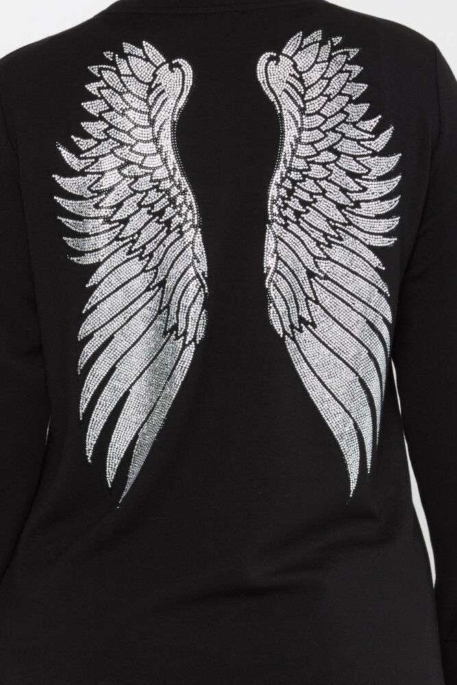 Sweatshirt Wing Stone Embroidered Black - 17853 | KAZEE (Set of 3 M-L-XL) - 6