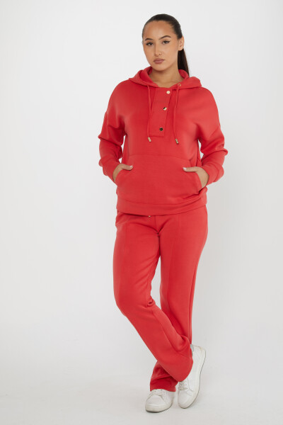 Tracksuit Set Hooded Red - 17627 | KAZEE (Set of 4 S-M-L-XL) 