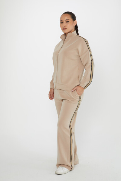 Tracksuit Set Pocket Detail Beige - 17630 | KAZEE (Set of 4 S-M-L-XL) 