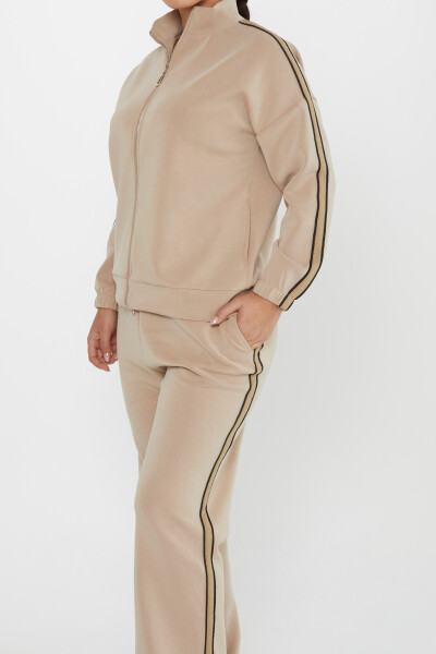 Tracksuit Set Pocket Detail Beige - 17630 | KAZEE (Set of 4 S-M-L-XL) - 5