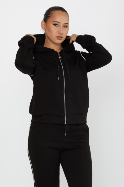 Tracksuit Set Pocket Detail Black - 17553 | KAZEE (Set of 4 M-L-XL-2XL) - 3