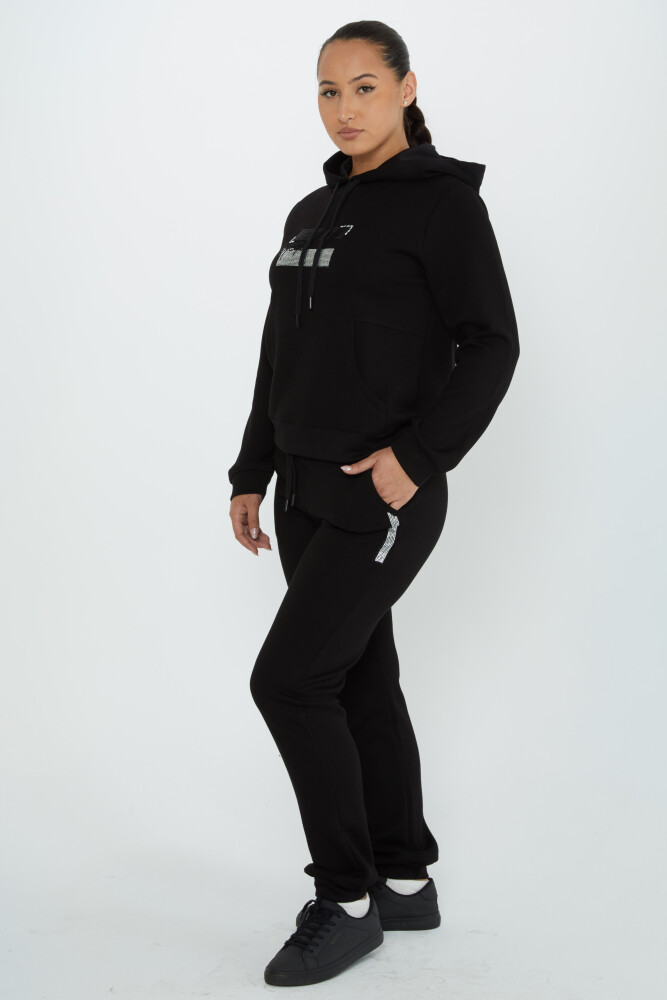 Tracksuit Set Pocket Detail Black - 17591 | KAZEE (Set of 4 S-M-L-XL) - 1