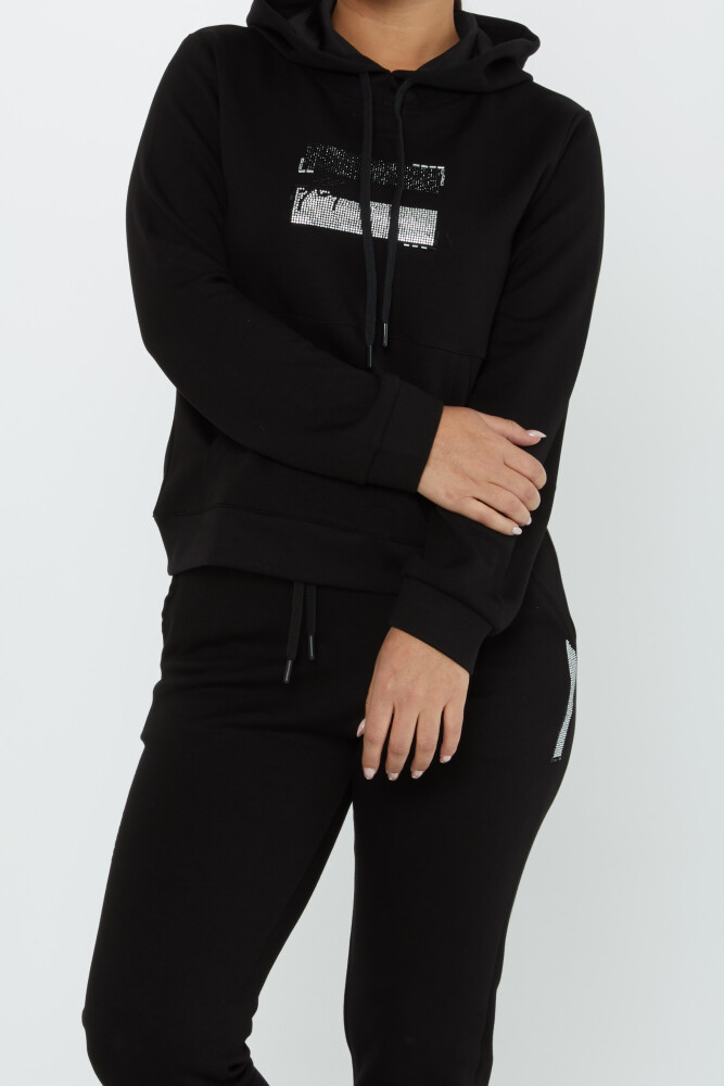 Tracksuit Set Pocket Detail Black - 17591 | KAZEE (Set of 4 S-M-L-XL) - 3