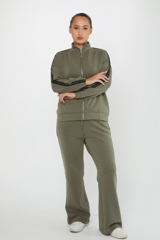 Tracksuit Set Pocket Detail Khaki - 17630 | KAZEE (Set of 4 S-M-L-XL) - 2