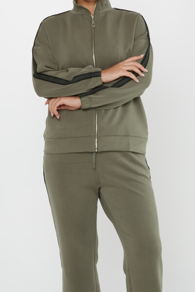 Tracksuit Set Pocket Detail Khaki - 17630 | KAZEE (Set of 4 S-M-L-XL) - 4