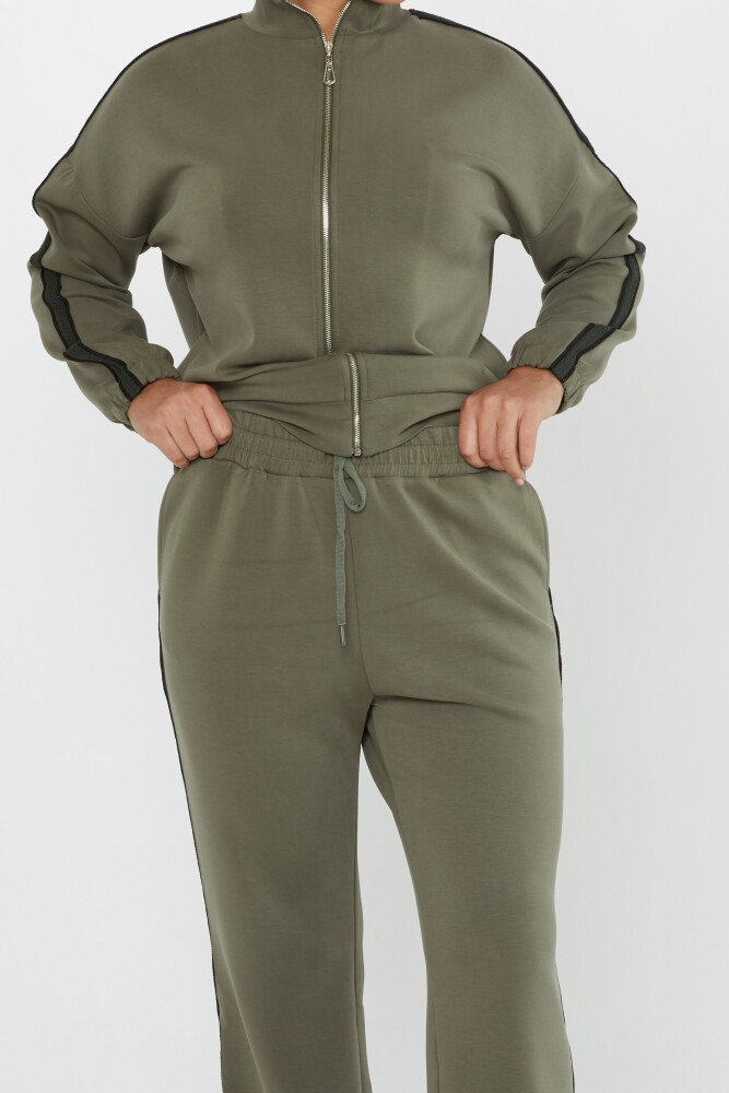 Tracksuit Set Pocket Detail Khaki - 17630 | KAZEE (Set of 4 S-M-L-XL) - 5