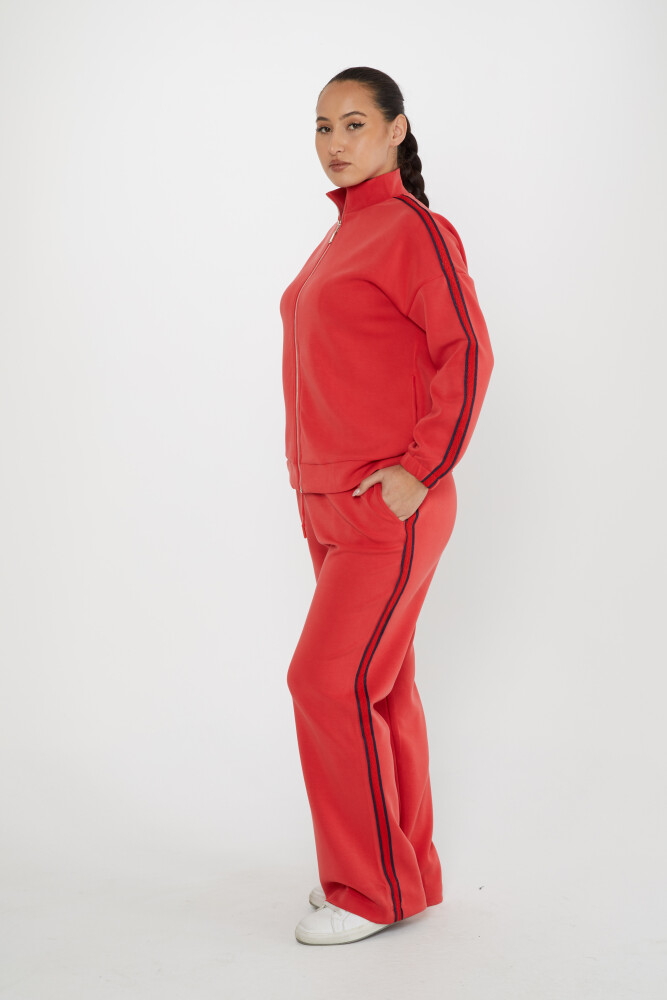 Tracksuit Set Pocket Detail Red - 17630 | KAZEE (Set of 4 S-M-L-XL) - 1