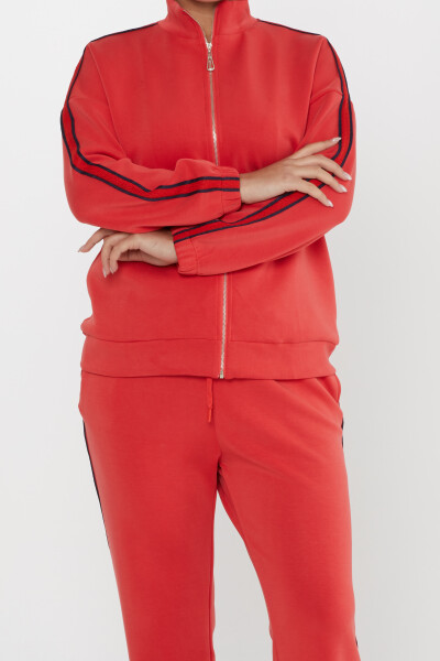 Tracksuit Set Pocket Detail Red - 17630 | KAZEE (Set of 4 S-M-L-XL) - 4