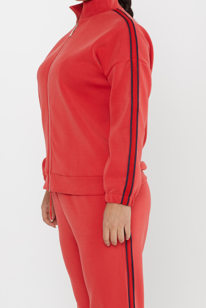 Tracksuit Set Pocket Detail Red - 17630 | KAZEE (Set of 4 S-M-L-XL) - 5