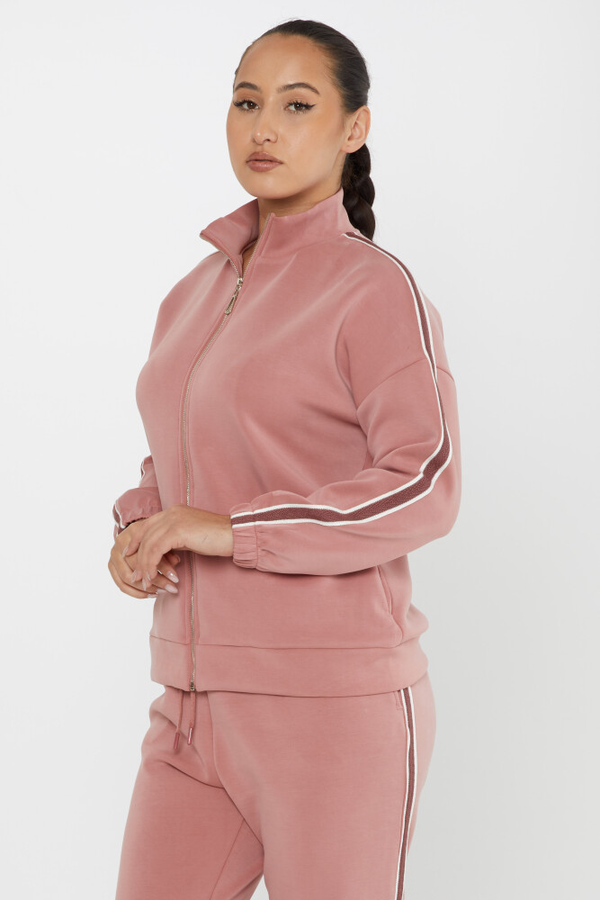 Tracksuit Set Pocket Detailed Dusty Rose - 17630 | KAZEE (Set of 4 S-M-L-XL) - 3