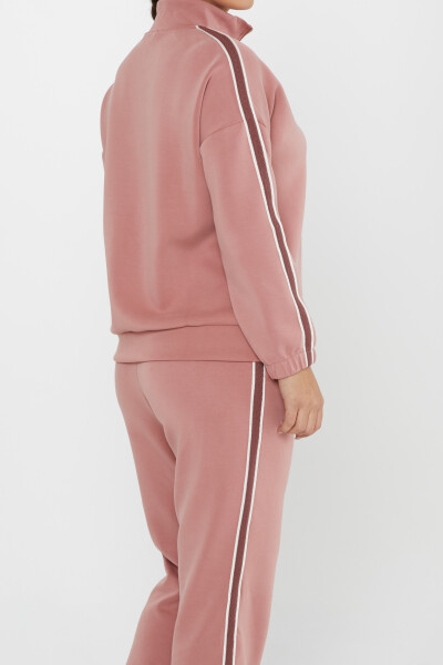 Tracksuit Set Pocket Detailed Dusty Rose - 17630 | KAZEE (Set of 4 S-M-L-XL) - 4