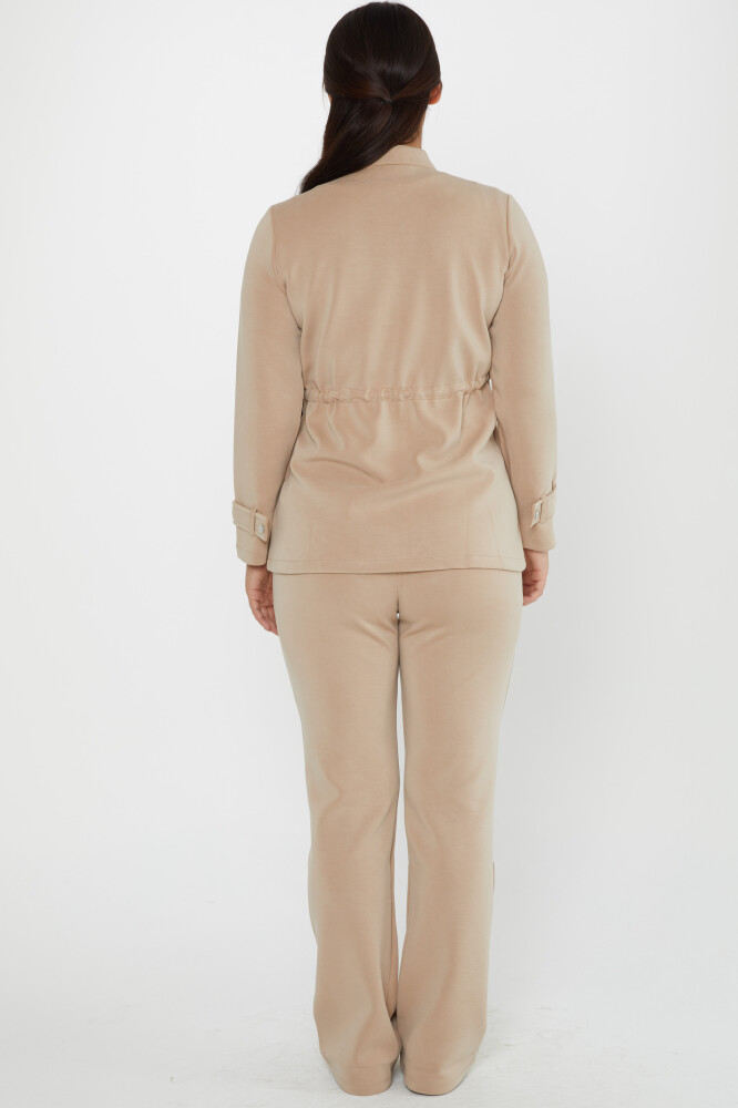 Tracksuit Set Button Detail Beige - 17622 | KAZEE (Set of 4 S-M-L-XL) - 7