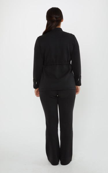 Tracksuit Set Button Detail Black - 17622 | KAZEE (Set of 4 S-M-L-XL) - 6