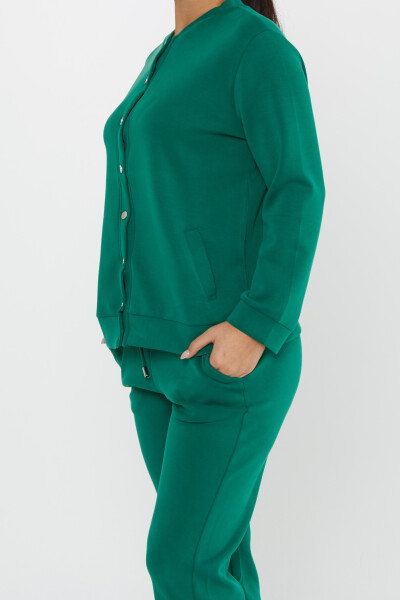 Tracksuit Set Button Detail Green - 17624 | KAZEE (Set of 4 S-M-L-XL) - 6