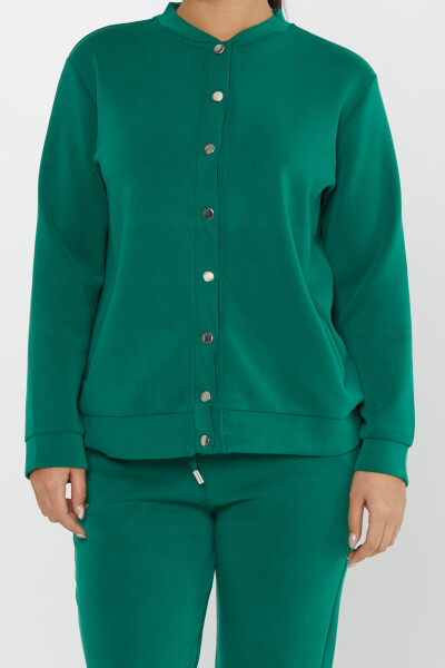 Tracksuit Set Button Detail Green - 17624 | KAZEE (Set of 4 S-M-L-XL) - 5