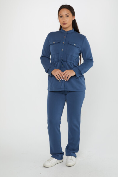 Tracksuit Set Button Detail Indigo - 17622 | KAZEE (Set of 4 S-M-L-XL) - 1