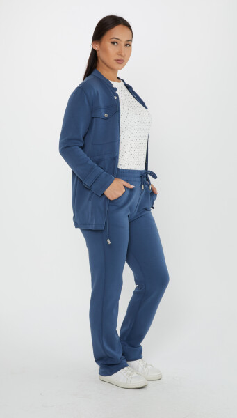 Tracksuit Set Button Detail Indigo - 17622 | KAZEE (Set of 4 S-M-L-XL) - 2