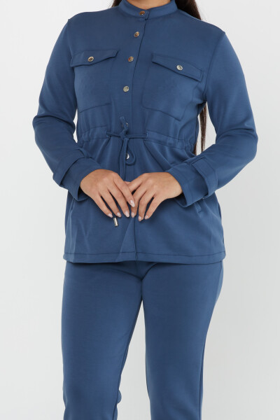 Tracksuit Set Button Detail Indigo - 17622 | KAZEE (Set of 4 S-M-L-XL) - 5