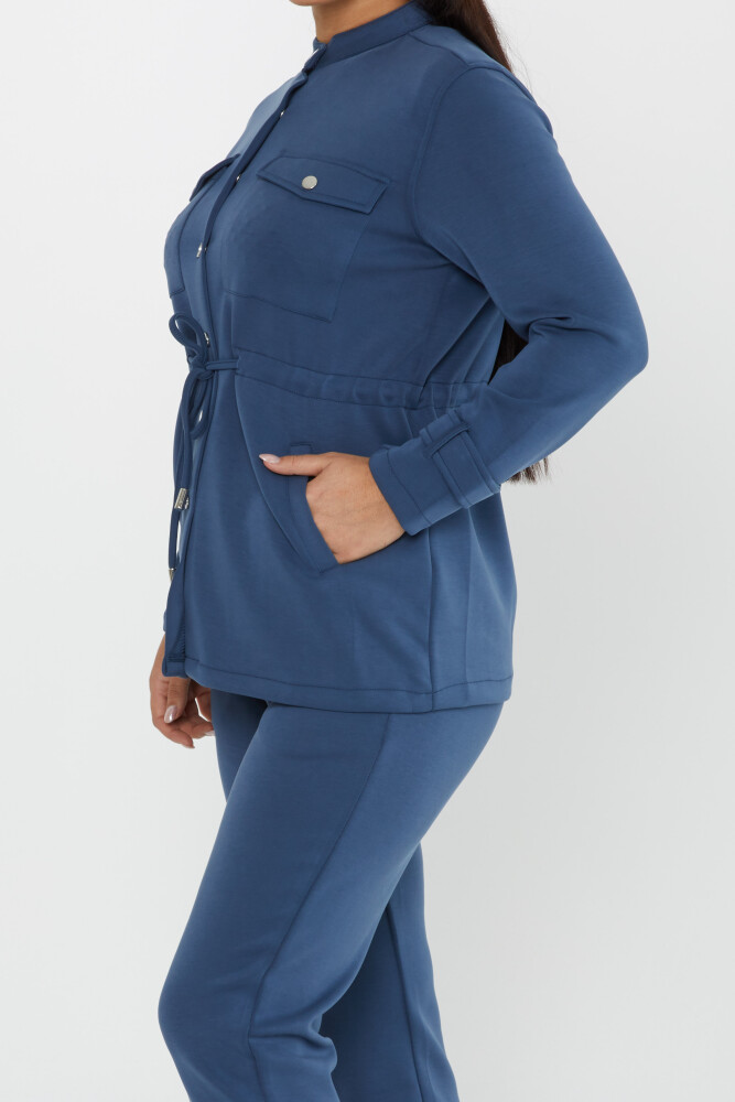 Tracksuit Set Button Detail Indigo - 17622 | KAZEE (Set of 4 S-M-L-XL) - 6