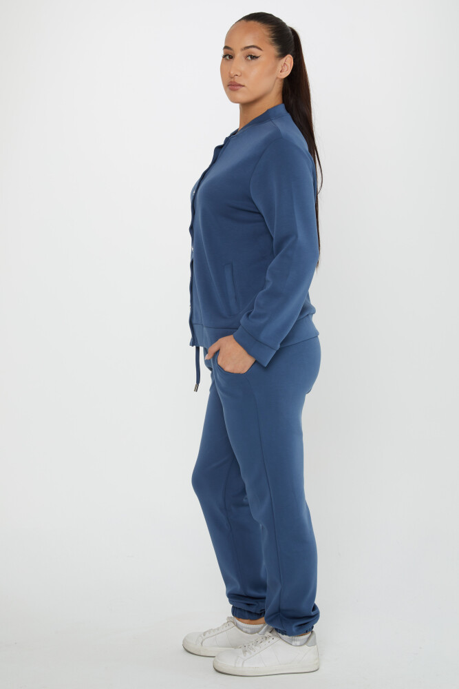 Tracksuit Set Button Detail Indigo - 17624 | KAZEE (Set of 4 S-M-L-XL) - 1