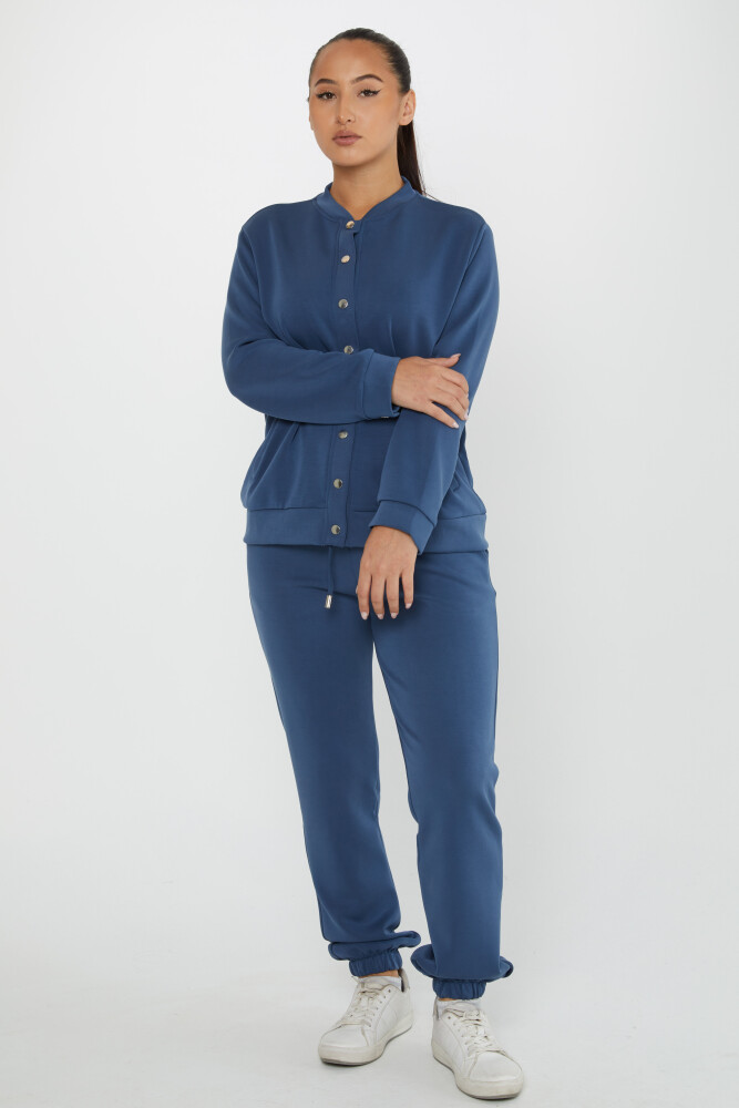 Tracksuit Set Button Detail Indigo - 17624 | KAZEE (Set of 4 S-M-L-XL) - 2