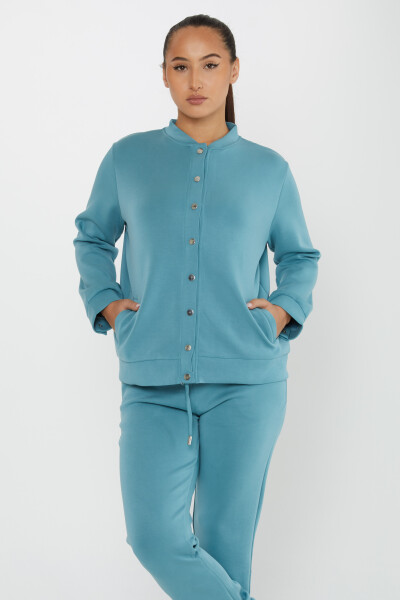 Tracksuit Set Button Detail Mint - 17624 | KAZEE (Set of 4 S-M-L-XL) - 3