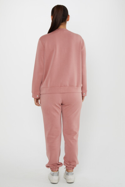 Tracksuit Set Button Detailed Dusty Rose - 17624 | KAZEE (Set of 4 S-M-L-XL) - 6