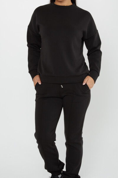 Tracksuit Set with Tie Detail Black - 17579 | KAZEE (Set of 4 S-M-L-XL) - 3