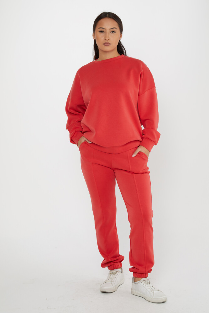 Tracksuit Set with Tie Detail Red - 17579 | KAZEE (Set of 4 S-M-L-XL) - 1